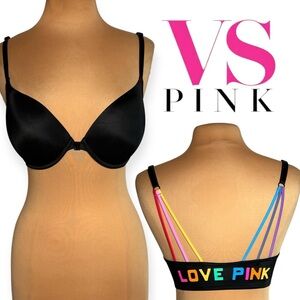 Victoria's Secret PINK Wear Everywhere padded push up underwire bra 34DD